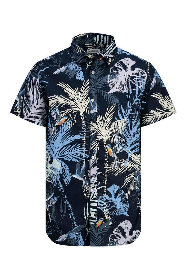 Jack & Jones Camisa de manga curta com ajuste confort&aacute;vel azul