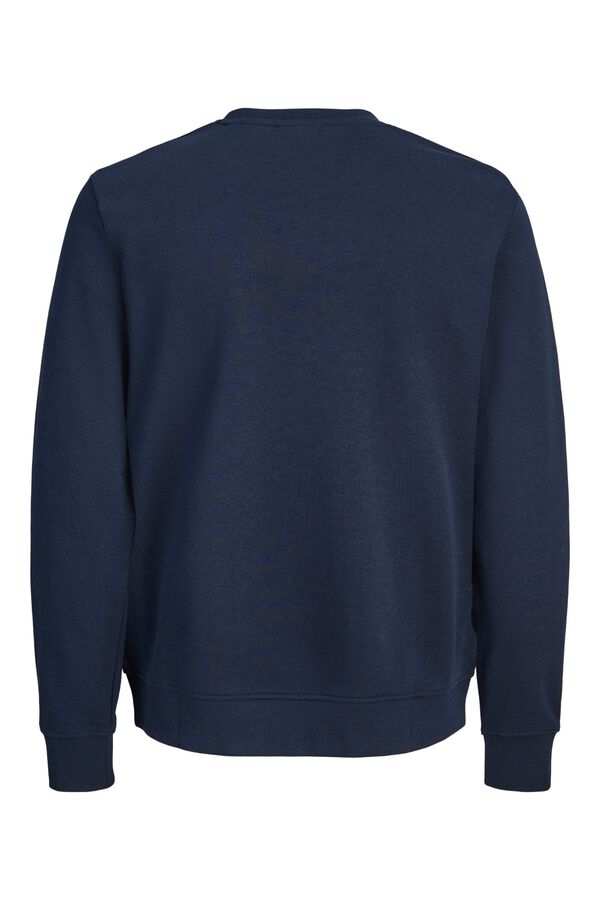 Jack & Jones PLUS Sweatshirt manga curta em algod&atilde;o azul