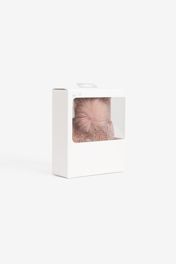 Tiffosi Conjunto de cachecol e bon&eacute; com pompom vermelho