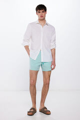 Springfield Fato de banho seersucker estampado riscas azul