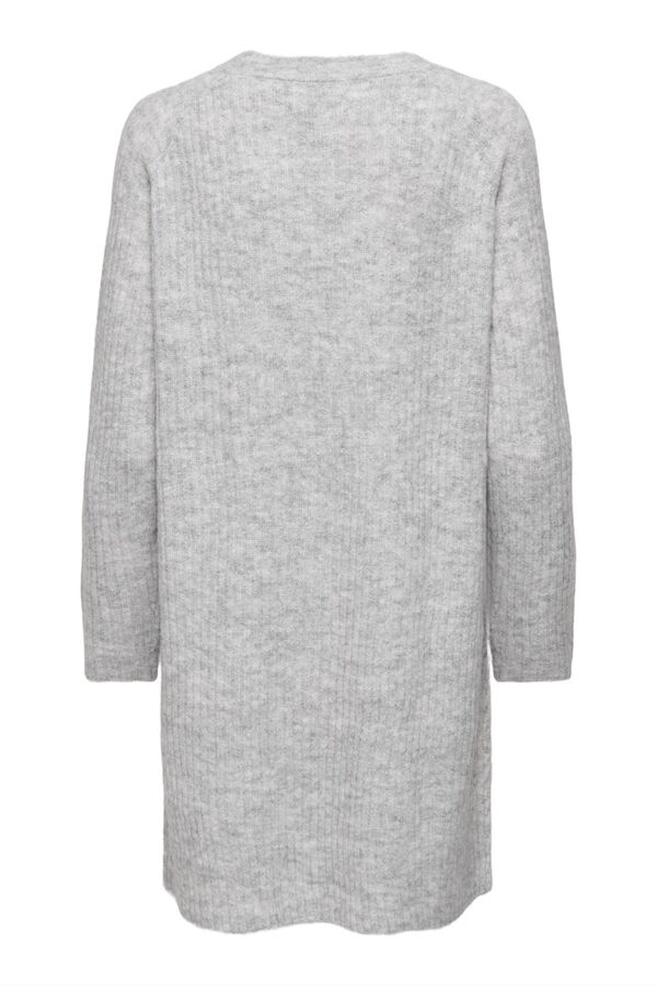 Only Vestido curto de malha canelada cinzento