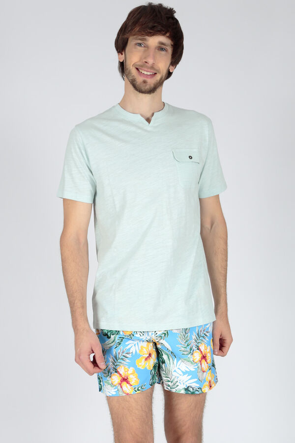 Brave Soul Fato de banho estampado com cordão azul