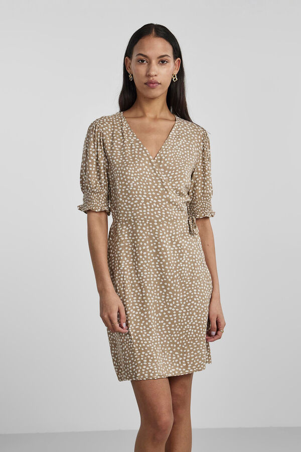 Pieces Vestido midi de manga corta 2/4 verde