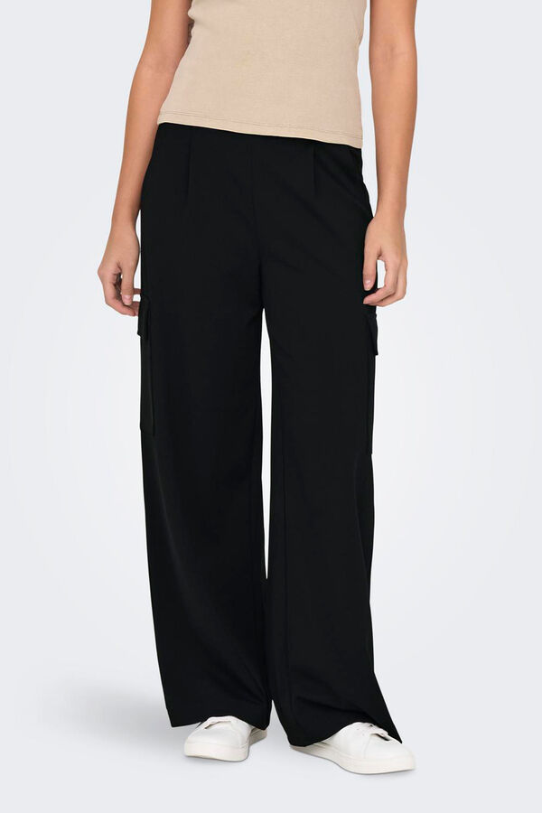 JDY Pantl&oacute;n largo negro