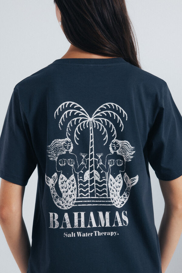 Springfield Costas da camiseta gr&aacute;fica cinzento