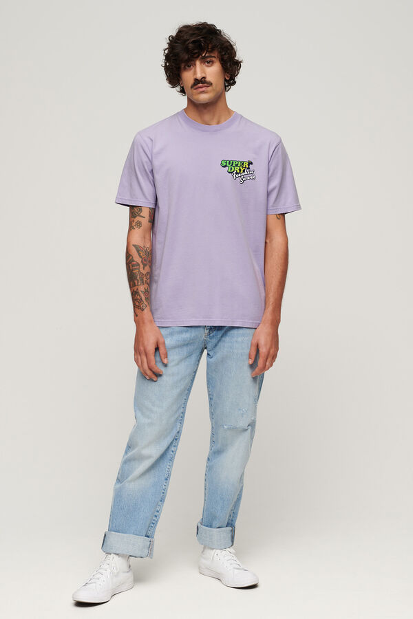 Superdry Camiseta suelta Neon Travel morado/lila