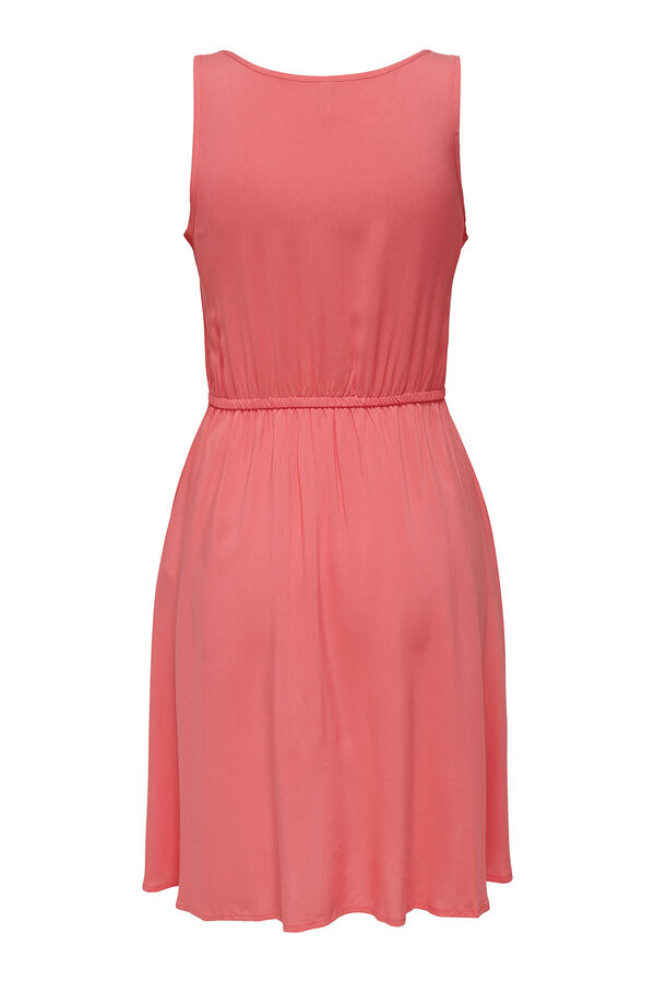 Only Kurzes &auml;rmelloses Kleid vermelho