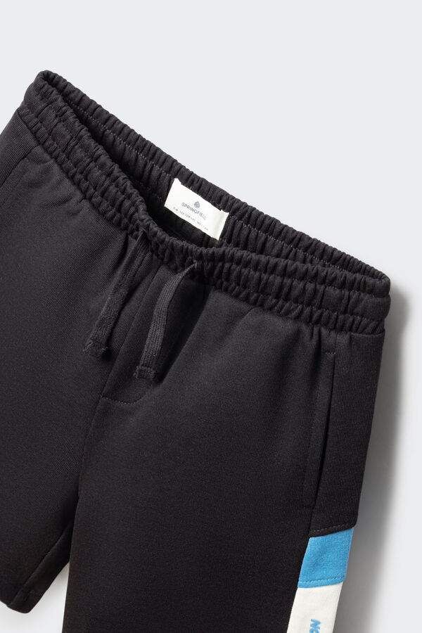 Springfield Kids Bermuda jogger franjas ni&ntilde;o negro