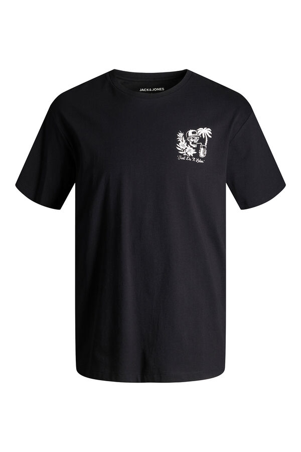 Springfield Camiseta manga corta espalda estampada negro