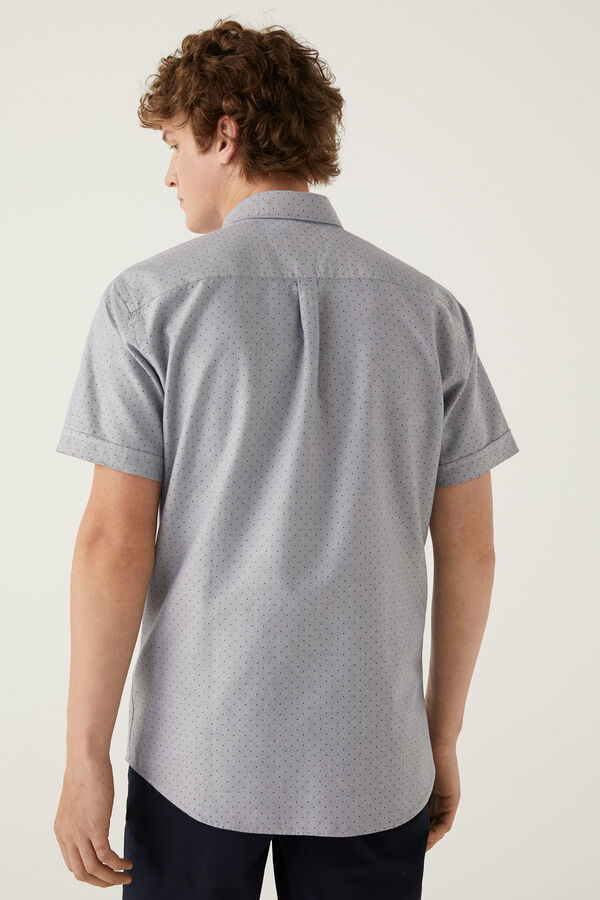 Springfield Camisa manga curta estampada cinza