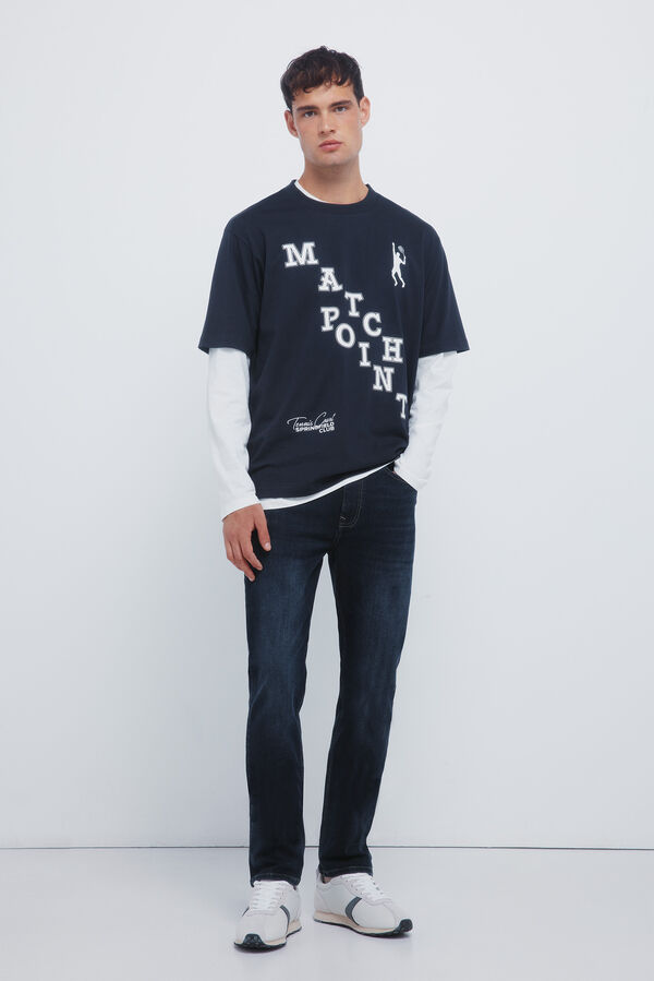 Springfield Jeans azul muy oscuro slim fit azul