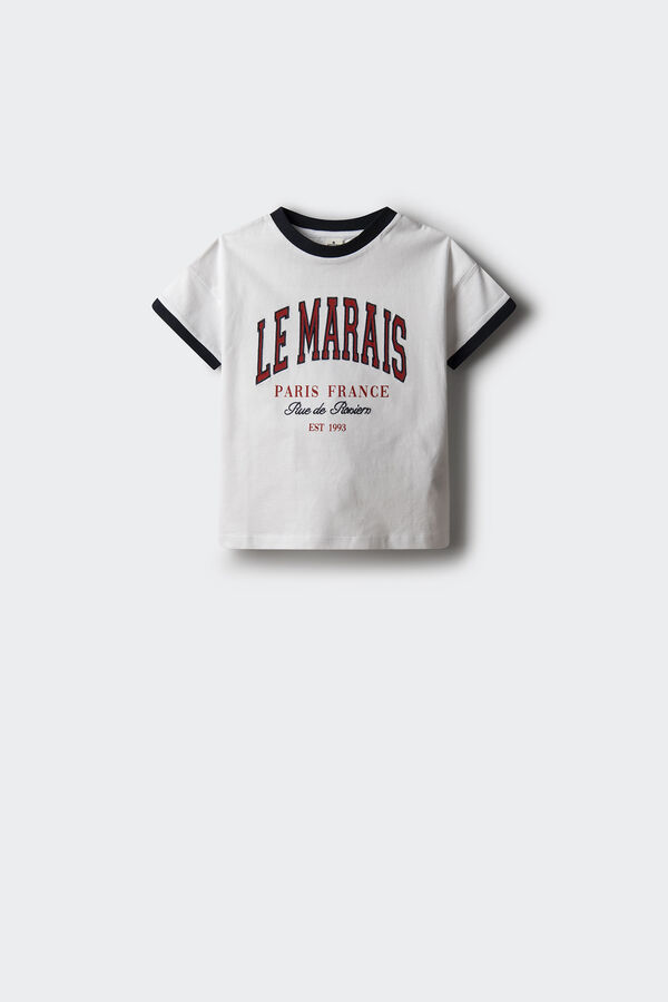 Springfield Kids Camiseta Le Marais niña blanco