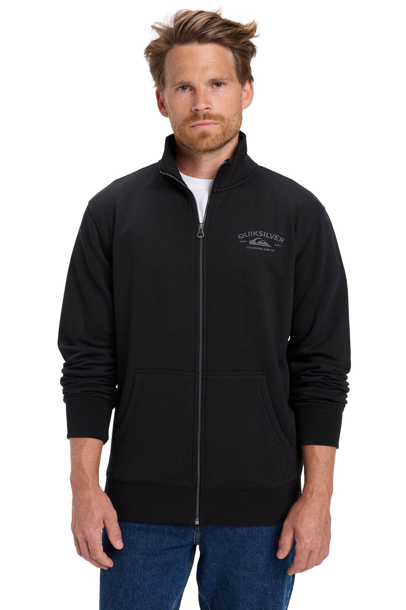 Quiksilver Zip No Hood - Polar con cremallera completa para hombre