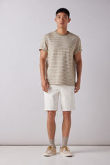 Springfield Bermuda denim básico cru bege