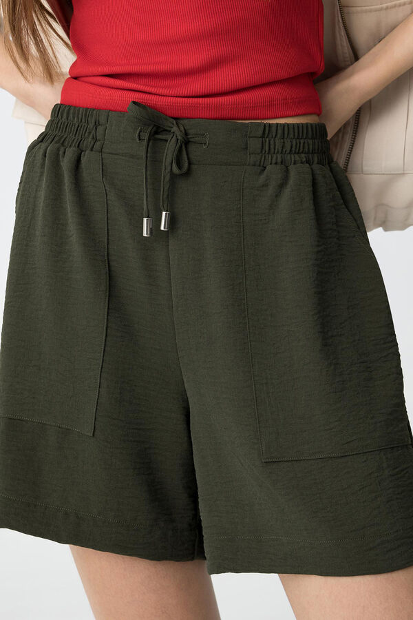 Tiffosi Shorts de cintura elástica verde