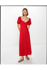 Springfield Vestido Midi Liso estampado