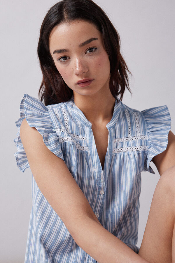 Springfield Blusa lace inserido azul