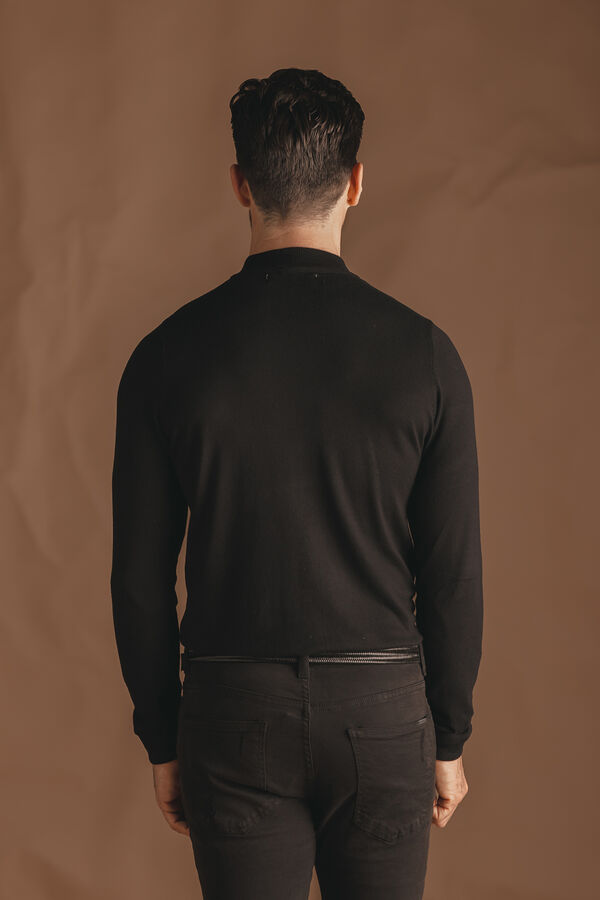 Celopman Su&eacute;ter B&aacute;sico com Gola Perking  verde