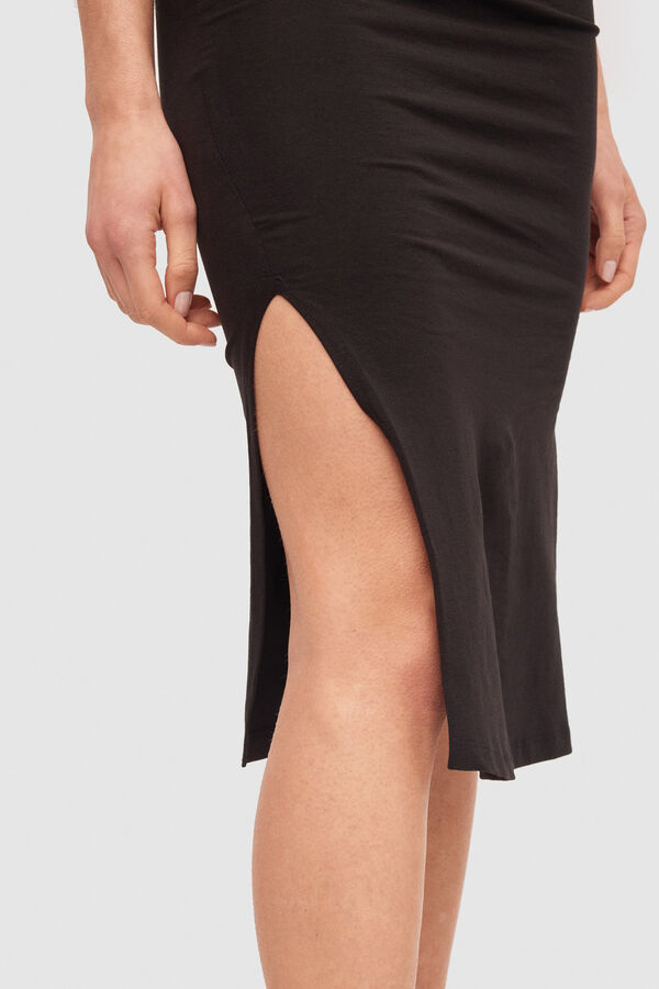 Inside Vestido Midi Malha preto