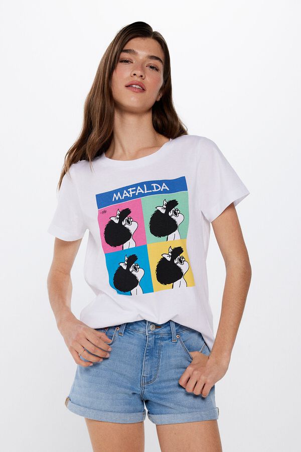 Springfield Camiseta Mafalda blanco