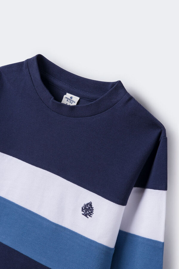 Springfield Kids Camiseta block color ni&ntilde;o azul