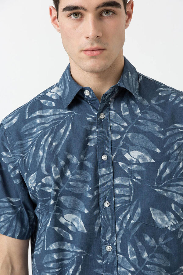 Tiffosi Camisa estampada azul