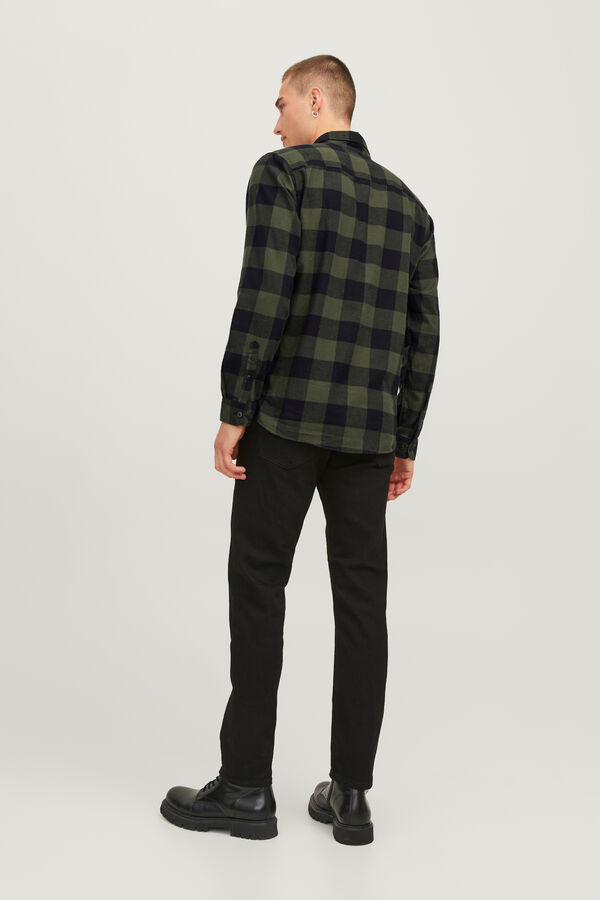 Jack & Jones Camisa regular fit cuadros verde