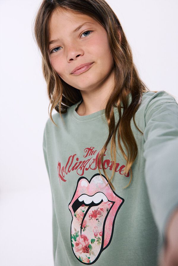 Springfield Kids Camiseta Rolling Stones ni&ntilde;a verde