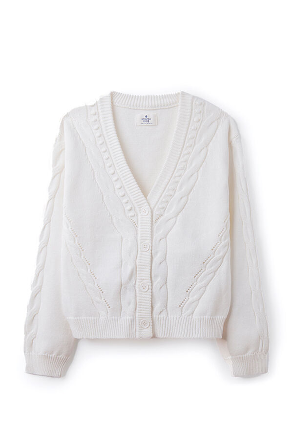 Springfield Kids Casaco de malha oitos menina branco