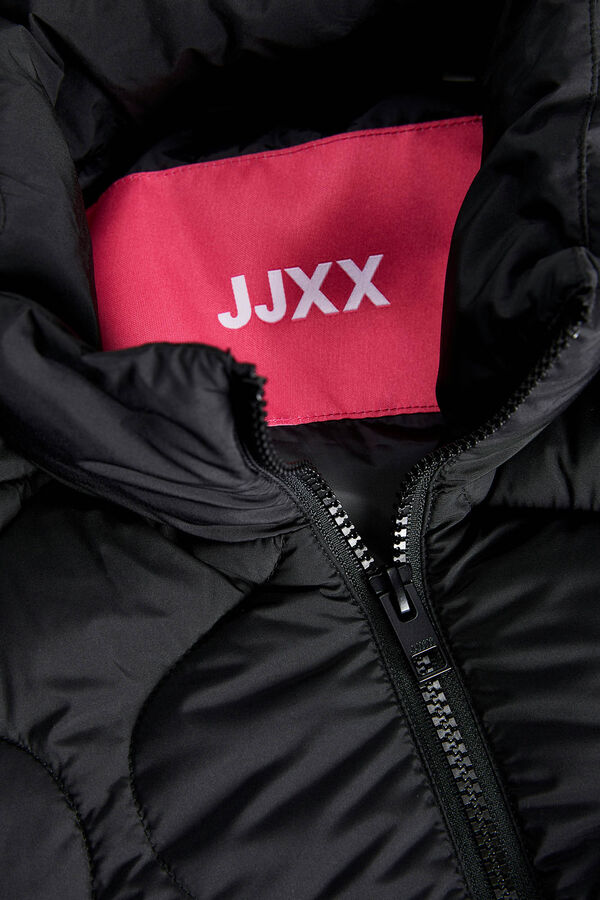 Jack & Jones Sobretudo comprido acolchoado preto