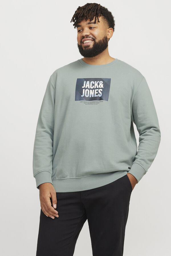 Jack & Jones PLUS Sweatshirt Plus com ajuste padrão verde