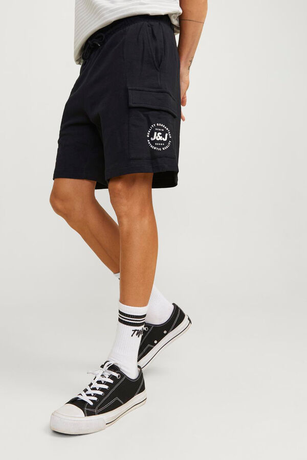 Jack & Jones Pantal&oacute;n corto tipo cargo negro