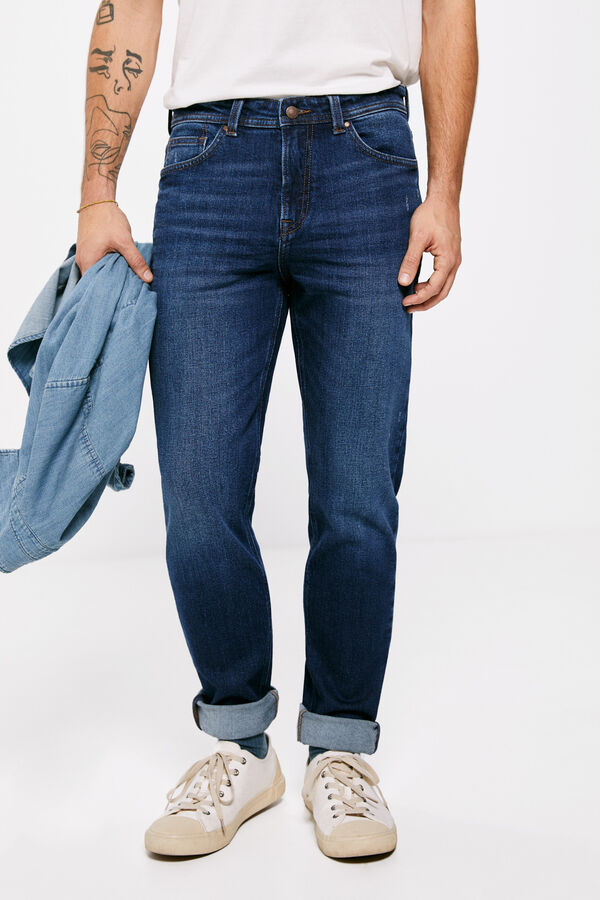 Springfield Jeans slim lavado medio oscuro azul medio