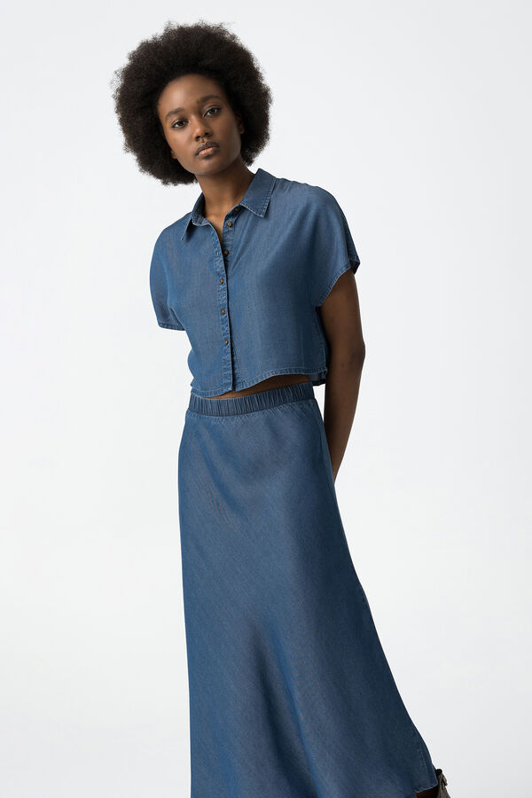 Tiffosi Camisa Cropped azul