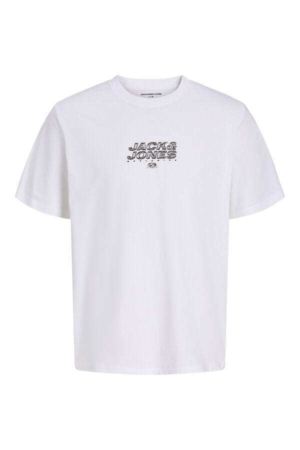 Jack & Jones T-shirt b&aacute;sica manga curta branco