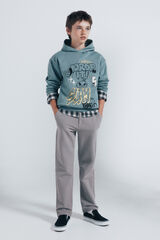 Springfield Kids Cal&ccedil;as cal&ccedil;as chino confort&aacute;veis ​​e justas para meninos cinzento