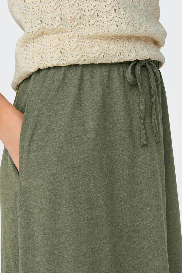 JDY Falda larga cintura verde