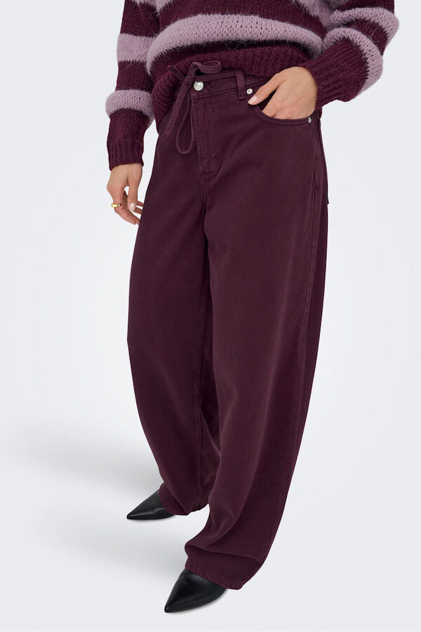 Only Cal&ccedil;a jeans barril estampado