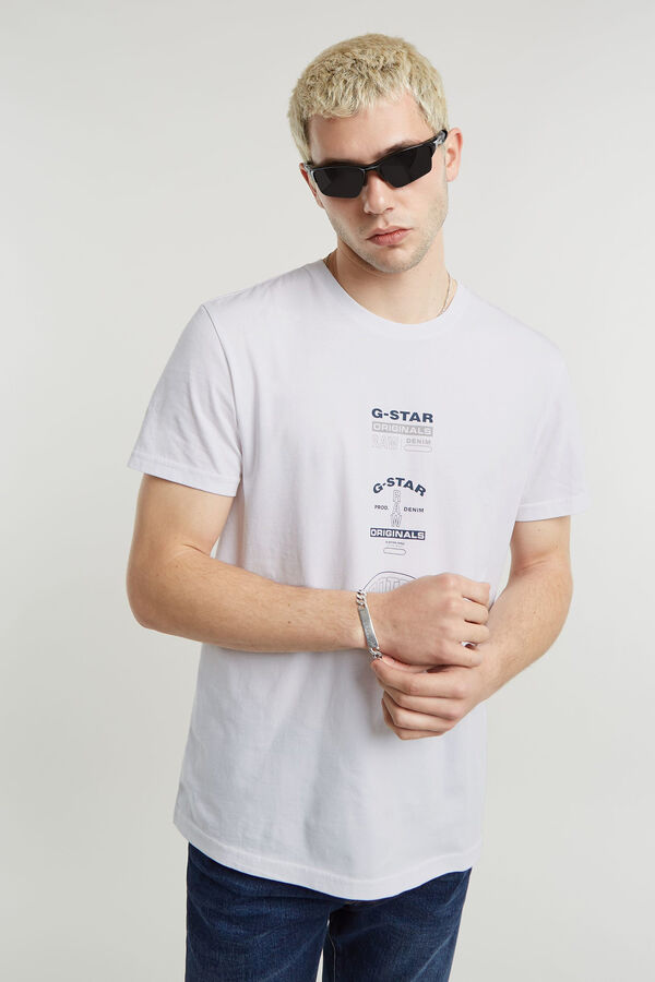 G-STAR T-shirt Multi Originais  branco