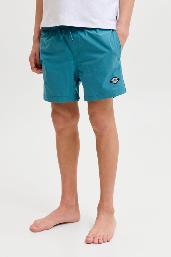 Jack & Jones Junior Fato de banho com cintura el&aacute;stica azul