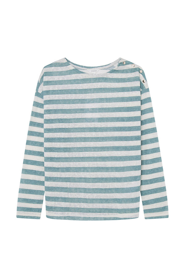 Springfield Camiseta Estampada Botones Hombro verde