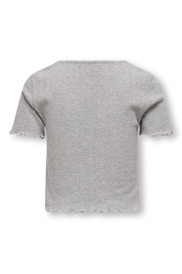 Only Girls Camiseta cropped ni&ntilde;a gris