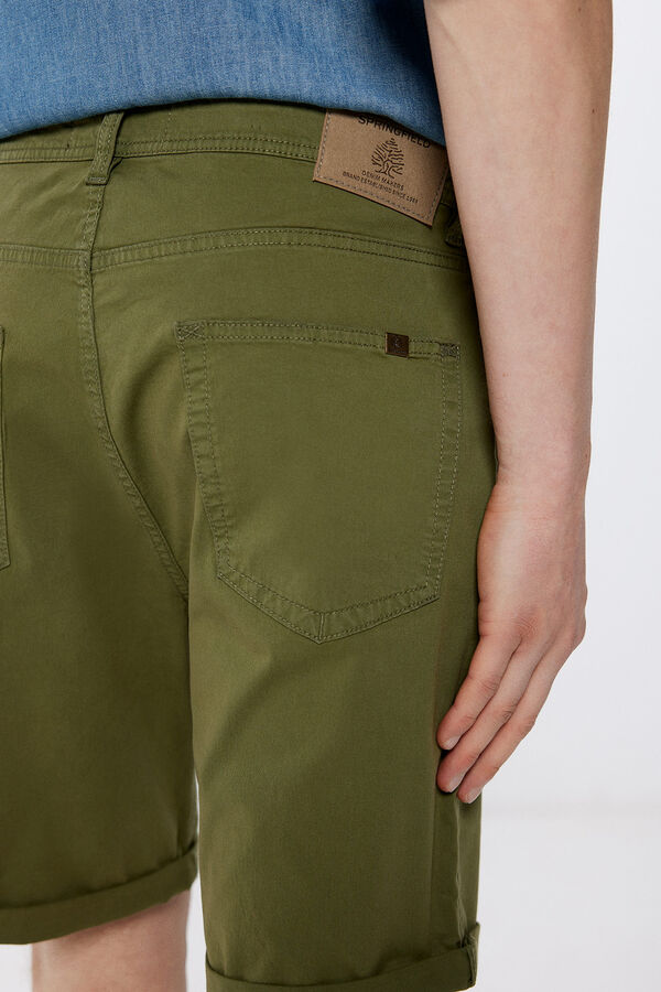 Springfield Bermuda ligera color slim fit kaki