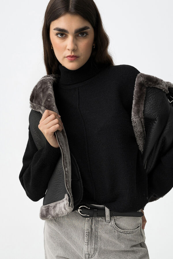 Tiffosi Camisola relaxado com costura frontal preto