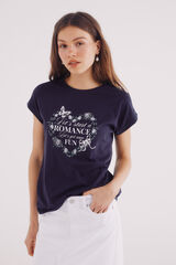 Springfield Camiseta gr&aacute;fica flores azul