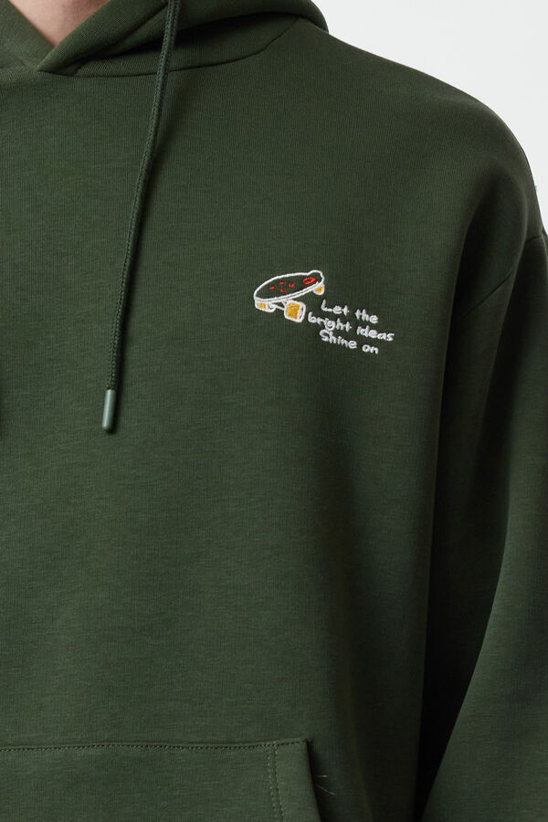 Trendyol Sweatshirt com capuz Caqui escuro