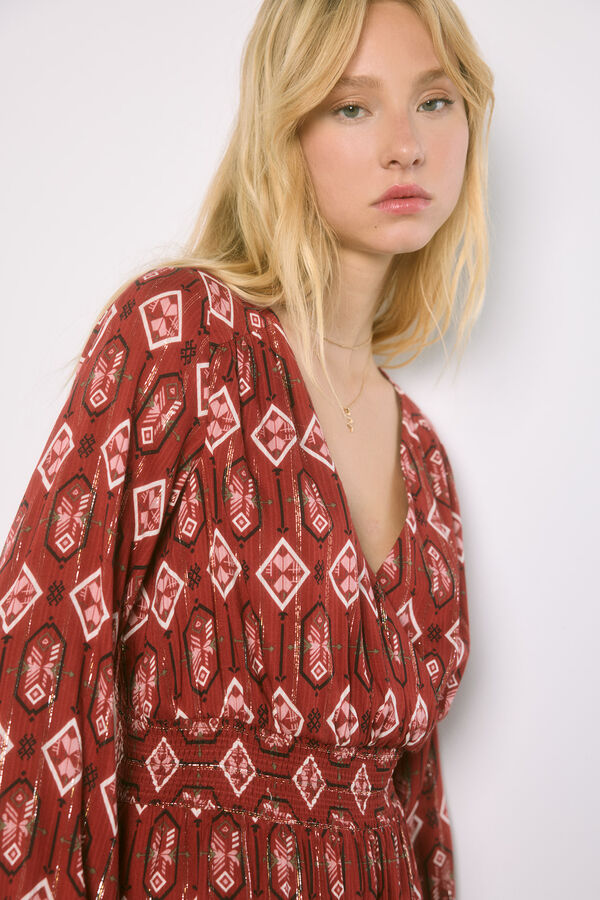 High Spirits Vestido Lisbon burdeos