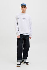 Jack & Jones sweatshirt cropped com itens essenciais para atletismo branco