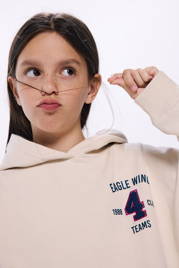 Springfield Kids Sudadera capucha Eagle Wings ni&ntilde;a beige