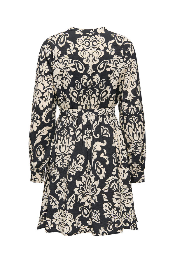 JDY Vestido curto estampado preto